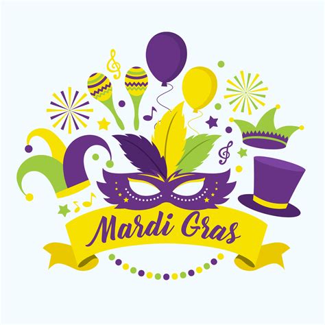 Mardi Gras Parade Vector Illustration 175225 Vector Art at Vecteezy