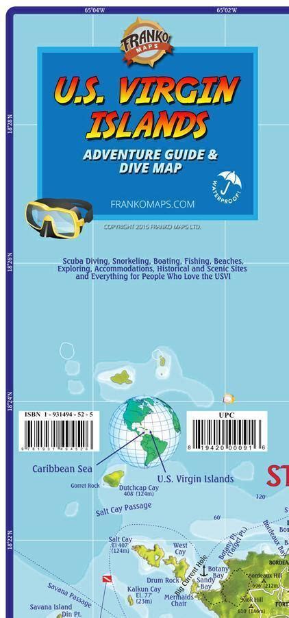 U.S. Virgin Islands USVI Adventure Guide & Dive Map – Franko Maps