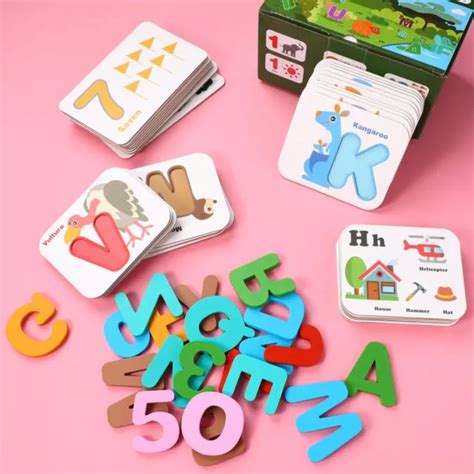 CHILDREN ALPHABET NUMBER Flash Cards Bright Kids Educational Pre School Learning $14.95 - PicClick