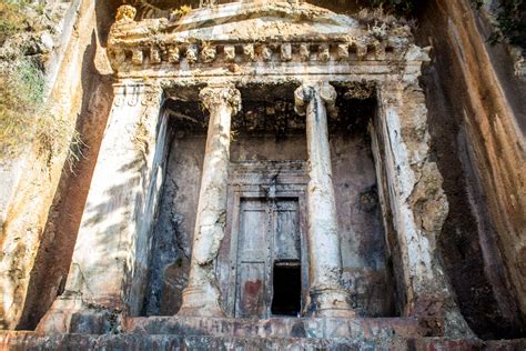 The Lycian tombs in Fethiye, Turkey