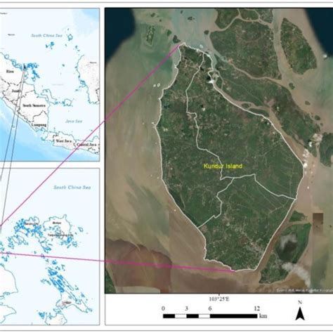 Map of the study area in Kundur Island, Karimun Regency, Riau Islands ...