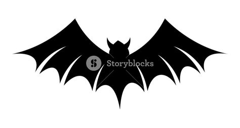 Scary Bat Silhouette Vector Royalty-Free Stock Image - Storyblocks