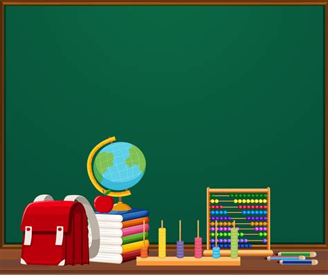 A chalkboard template with objects 298543 Vector Art at Vecteezy