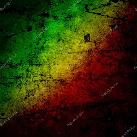 Red, yellow, green rasta flag on grunge textured concrete wall Stock ...