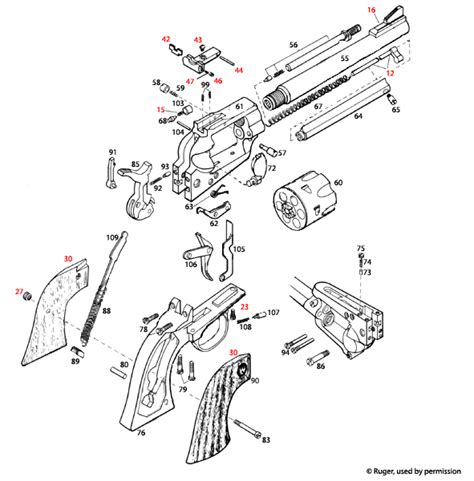 Ruger® Old Model Single Six Schematic - Brownells UK