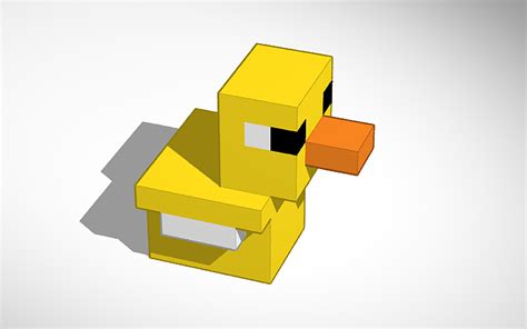 3D design minecraft duck - Tinkercad