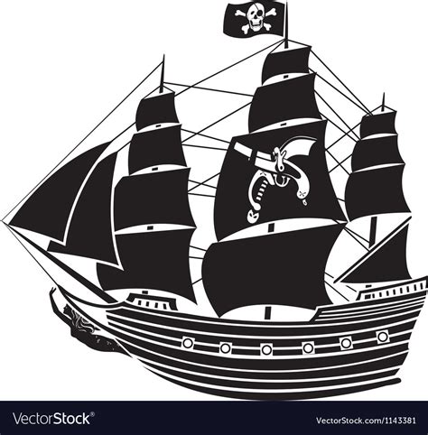 Pirate ship Royalty Free Vector Image - VectorStock