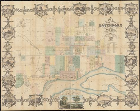 Map of the city of Davenport and its suburbs, Scott County, Iowa ...