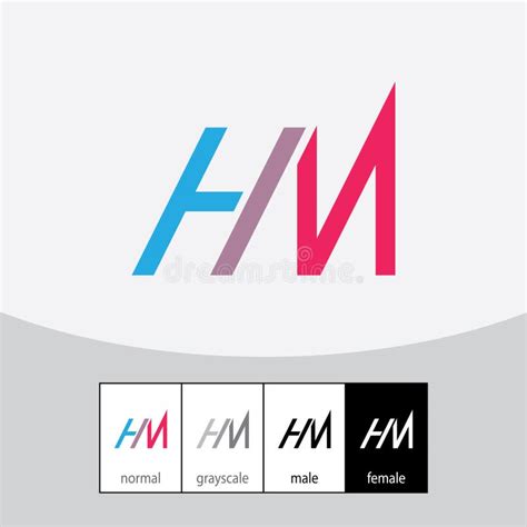 Letter HM Logo Design Vector. Stock Vector - Illustration of gradient, font: 262216296