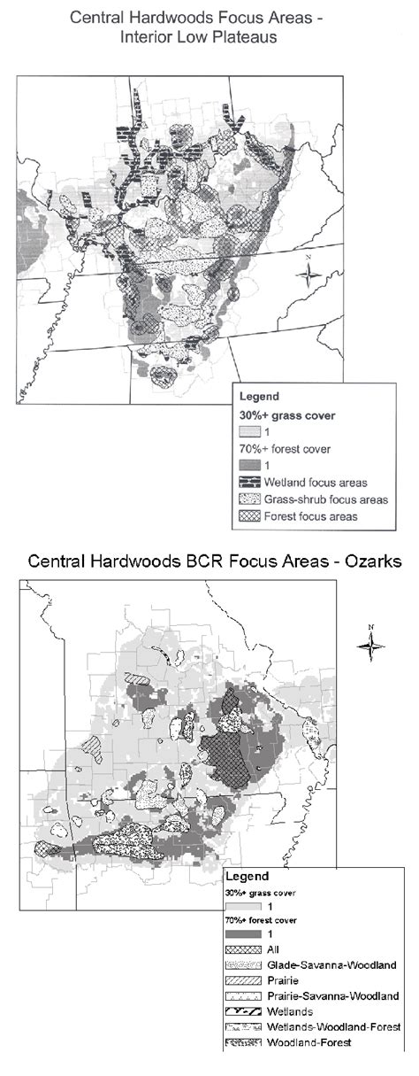 Bird conservation focus areas in the Central Hardwoods Bird ...