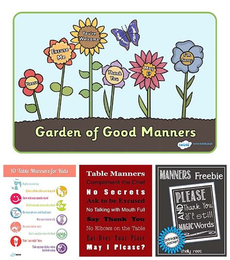 Good Manners Chart Printables