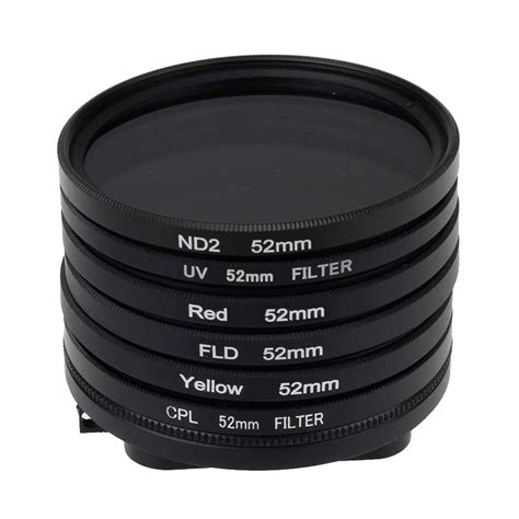 Aliexpress.com : Buy 6pc 52mm Circular Polarizer Lens + ND2 Filter 52mm UV+CPL+FLD Circular ...