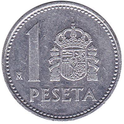 1 Spanish Peseta coin (1980s) - Exchange yours for cash today