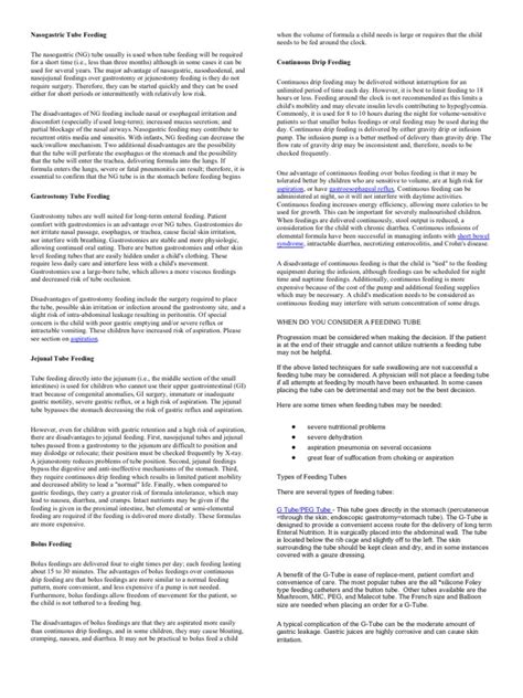 Nasogastric Tube Feeding | PDF | Gastrointestinal Tract | Medical ...