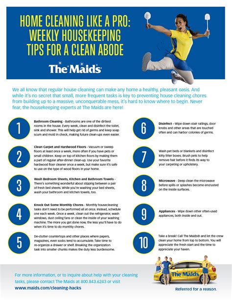 Cleaning Like a Pro: Weekly Housecleaning Tips from The Maids | Clean ...