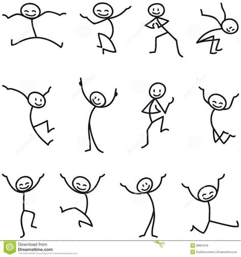 Stick Figure Drawing Ideas and Stick Man Stick Figure Happy Jumping Celebrating - Download in ...