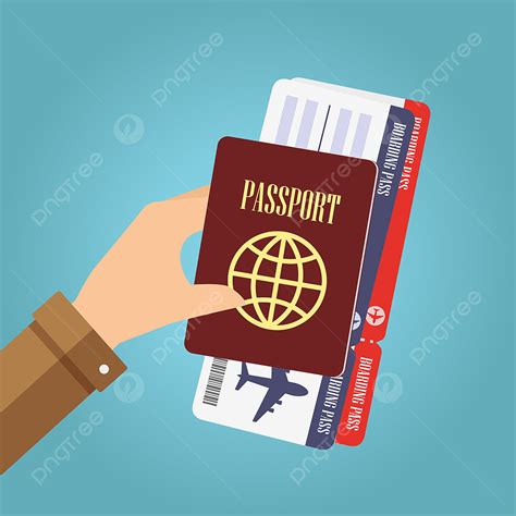 Passport Boarding Pass Vector Hd Images, Hand Holding Passport And Boarding Pass Tickets ...