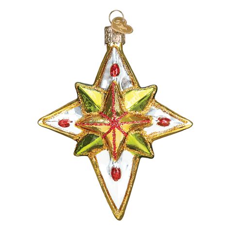 Luminous Star Glass Ornament Nativity Ornaments by Old World Christmas - TheHolidayBarn.com