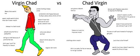 Virgin Chad vs. Chad Virgin : r/virginvschad