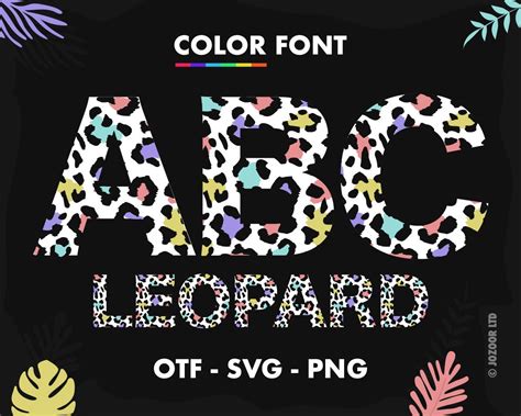 Leopard Font SVG Leopard Print Svg Font for Cricut Leopard | Etsy