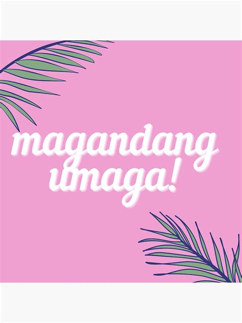 "magandang umaga" Sticker for Sale by tkvyluh | Redbubble