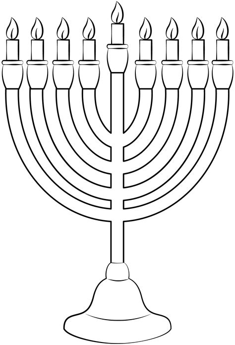 Menorah Template Printable