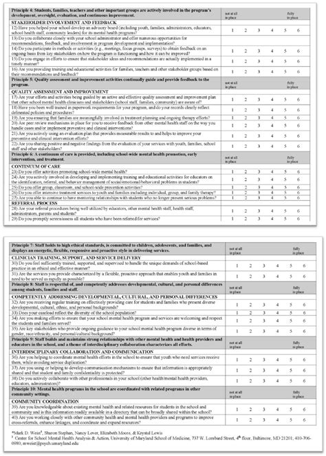 School Mental Health Quality Assessment Questionnaire, page 1 | Download Scientific Diagram