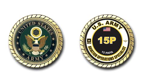 US Army 15P Aviation Operations Specialist MOS Challenge Coin - US Army Aviation MOS Challenge ...