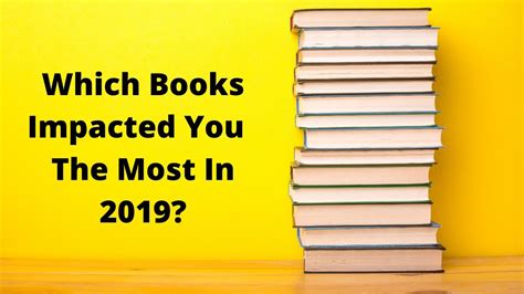 Impactful Books From 2019 - YouTube