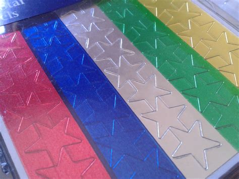 400 foil star reward stickers metallic shiny stars chore
