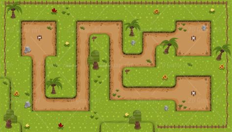 The Island - Top Down Game Tileset - Game Art 2D