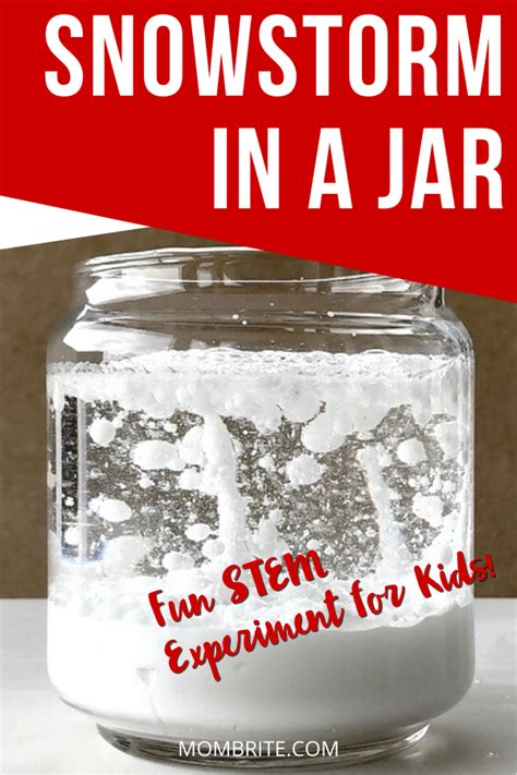 Snowstorm in a Jar Science Experiment | Science projects for kids, Science experiments for ...