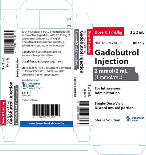 Gadobutrol Injection: Package Insert - Drugs.com