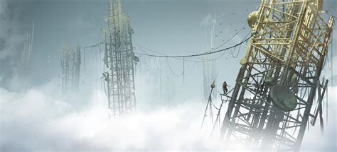 Radio tower field - Environment design by empereurZitoune on DeviantArt