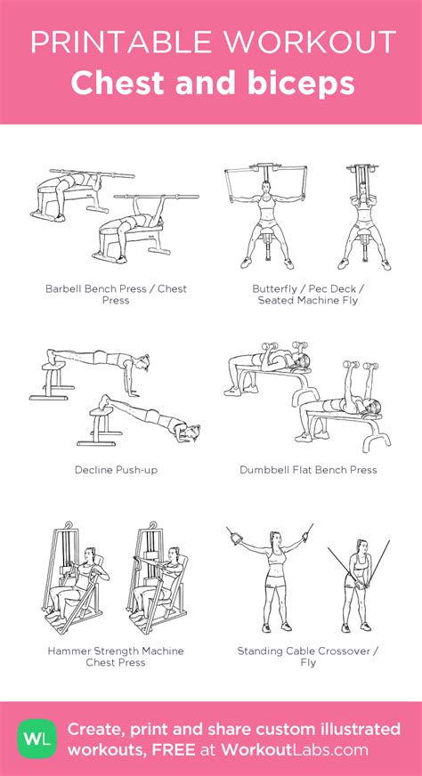 Chest and biceps: my visual workout created at WorkoutLabs.com • Click through to customize and ...