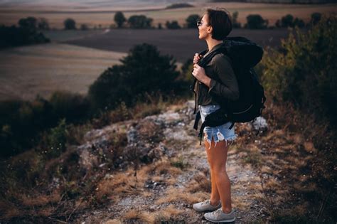 Free Photo | Woman hiking in the mountains