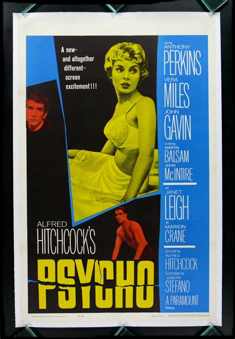 PSYCHO * CineMasterpieces 1SH ORIGINAL HORROR MOVIE POSTER 1960 ALFRED HITCHCOCK