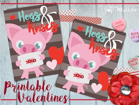 FREE Printable Animal Valentines | Animal valentine, Animal valentine cards, Printable animals
