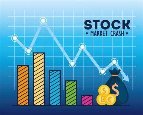 Stock market crash with infographic and icons 1783638 Vector Art at ...