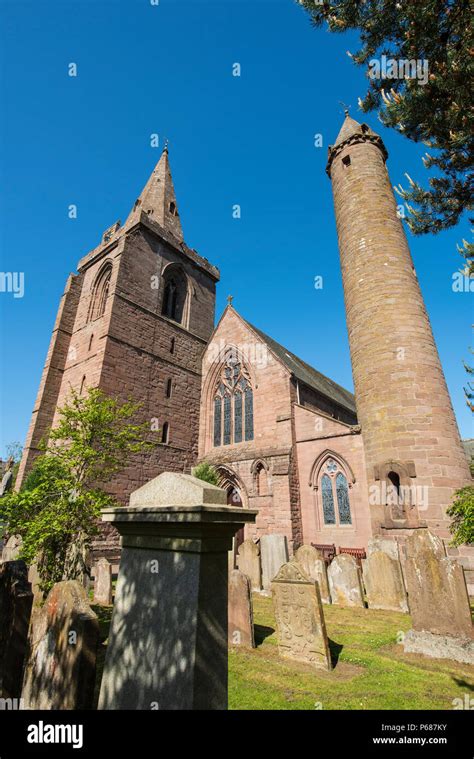 Brechin Cathedral and Round Tower, Angus, Scotland Stock Photo - Alamy