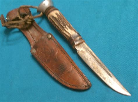 ANTIQUE GERMAN STAG HUNTING SKINNING BOWIE KNIFE KNIVES -- Antique Price Guide Details Page