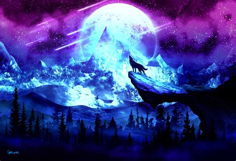 Purple Wolf Wallpapers - Wallpaper Cave