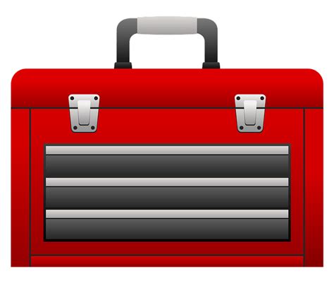 Red Metal Tool Box clipart. Free download transparent .PNG | Creazilla