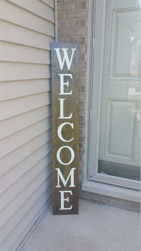 WELCOME Front porch wooden sign, front porch sign, Welcome sign ...