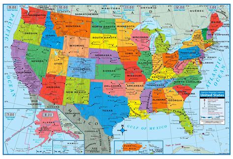 Superior Mapping Company United States Poster Size Wall Map 40 x 28 with Cities (1 Map)- Buy ...