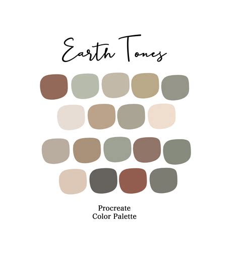Procreate Color Palette Neutral Tones Gray Grey Color | Etsy | Earthy ...