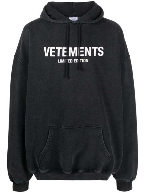 VETEMENTS - Logo Cotton Hoodie Vetements