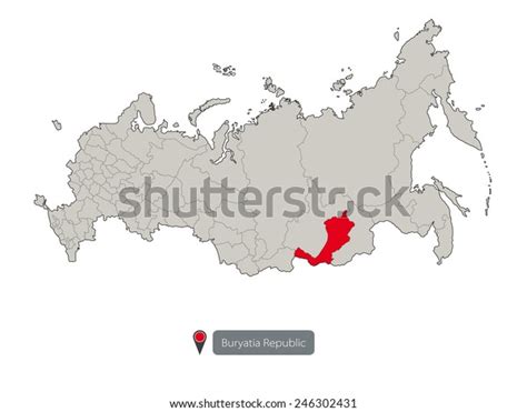 Map Russia Republic Buryatia Stock Vector (Royalty Free) 246302431 | Shutterstock