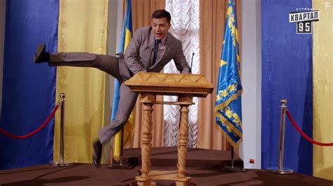 Volodymyr Zelensky, elected as Ukraine's president, plays the role on TV