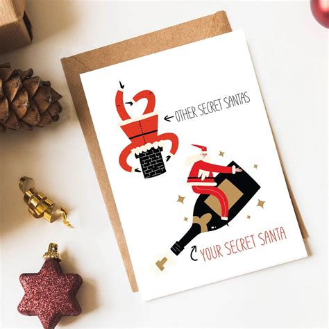 Funny Secret Santa Printable Card Other Secret Santas Your Secret Santa Digital Printable Card ...